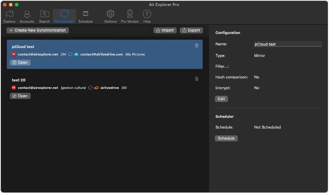 Air Explorer Pro macOS 同步管理器